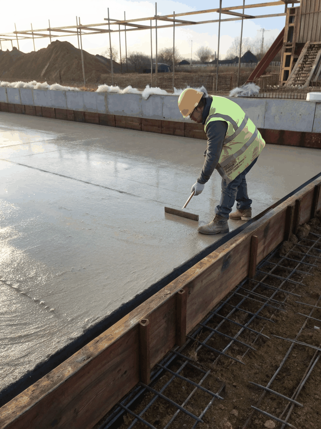 Professional concrete foundation and driveway work