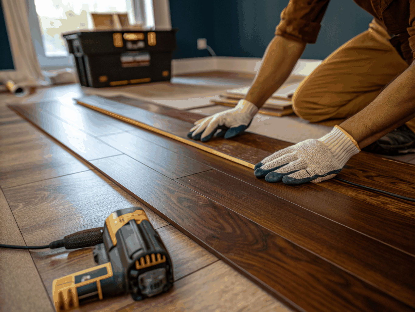 Hardwood flooring installation